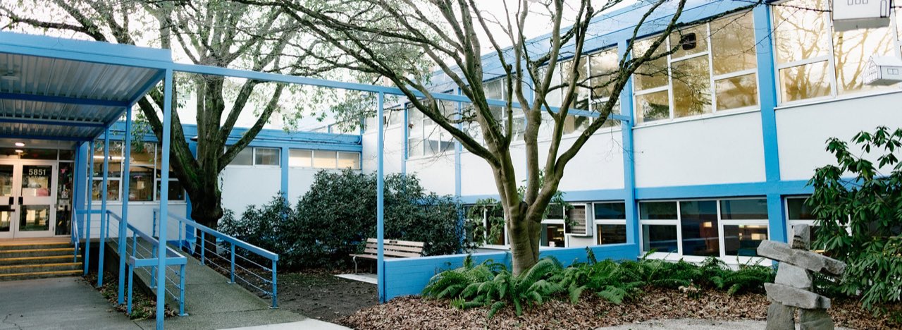 The Kerrisdale Community Centre building and its covered entrance